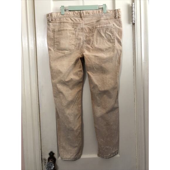 Free People Ankle Corduroy Pants Size 31 Waist Light Brown 5 Pocket Low Rise - Picture 4 of 7